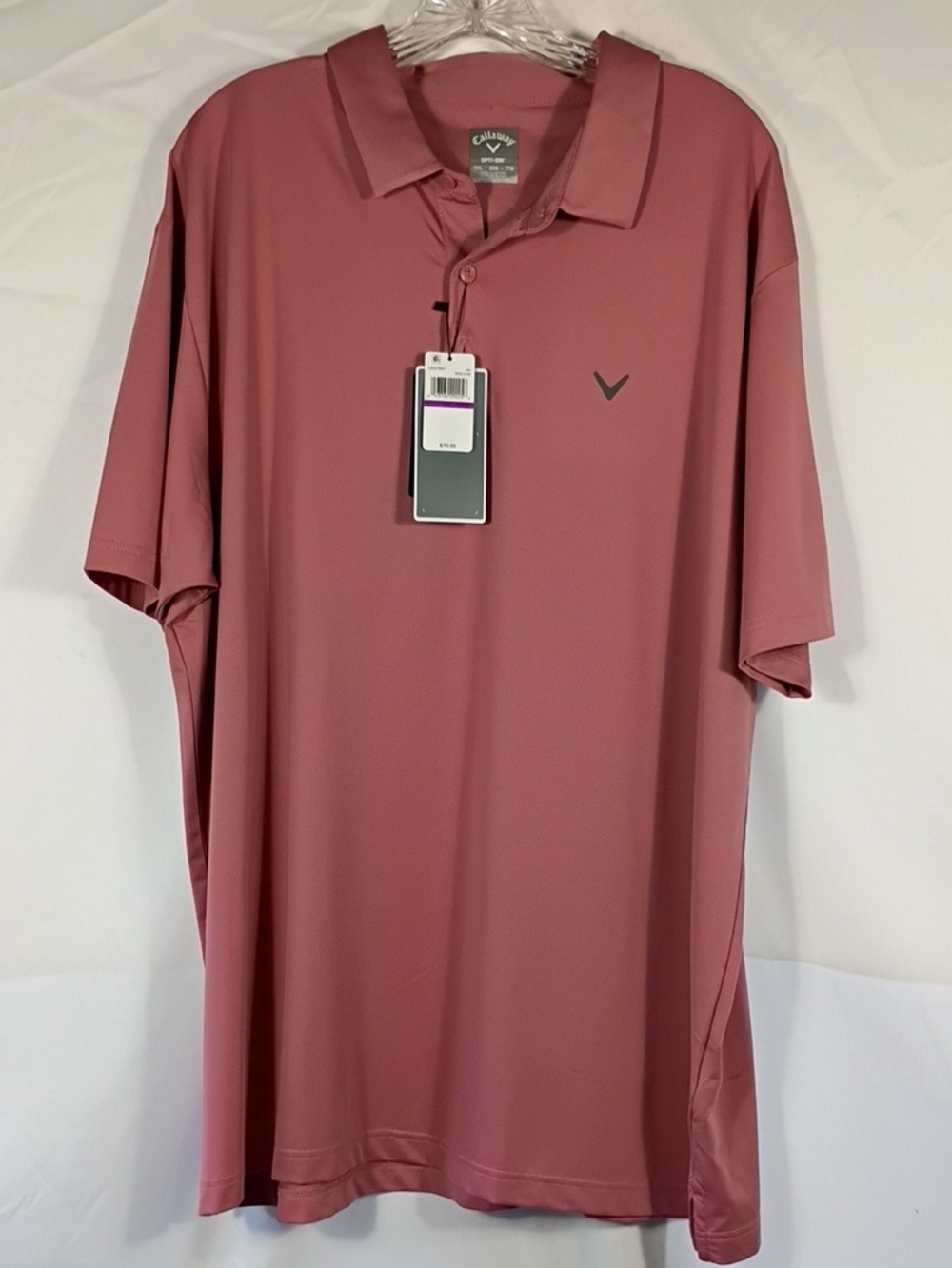 NWT Callaway Men’s Opti Dry Mesa Rose Performance Golf Polo Size XXL Summer